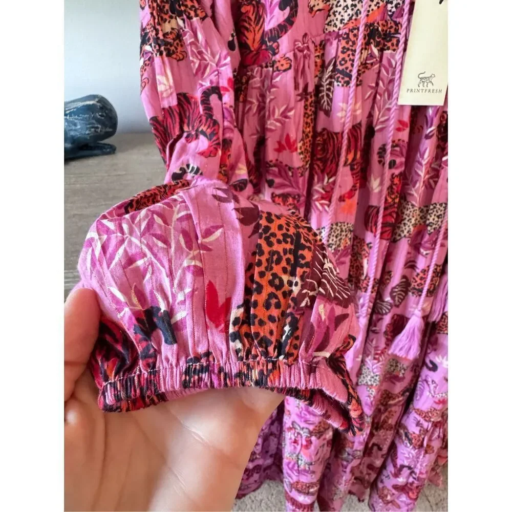 NWT Printfresh Day Tripper Dress I Feline Fatale (Purple) Size‎ Small
